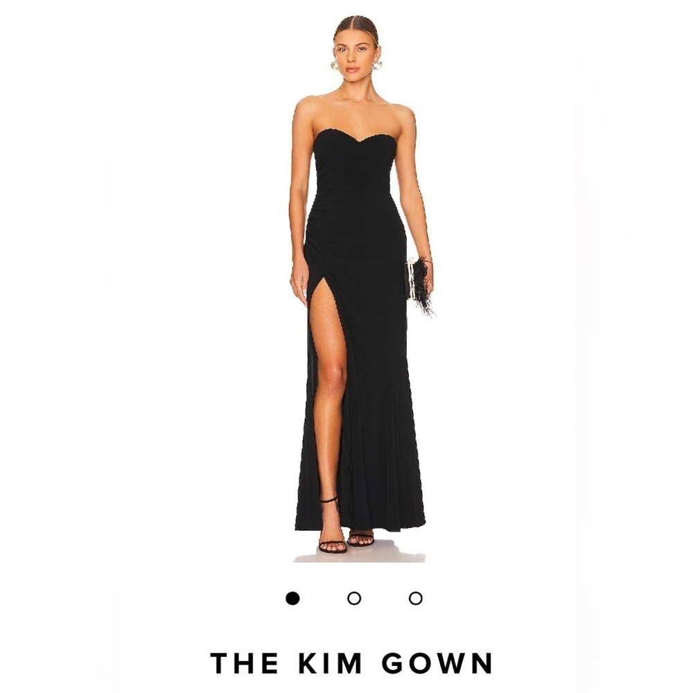 Lovers & Friends NWT  The Kim Gown Elegant Black Strapless Sz XS or a 0-2.